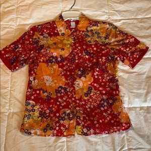 Odille Anthropology size 4 small floral blouse